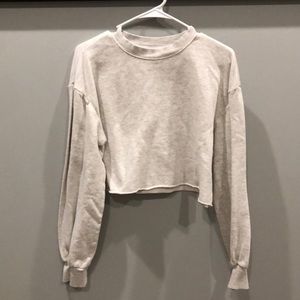 Light grey cropped hoodie